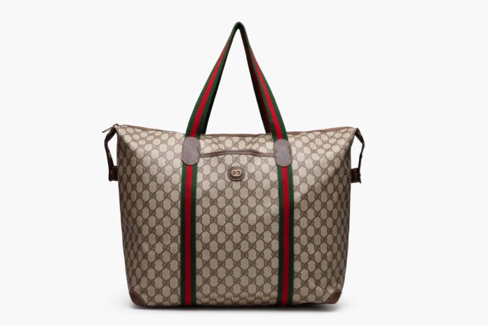 Gucci Vintage GG Monogram Front Pocket Large Shopping Bag - Accessory Collection