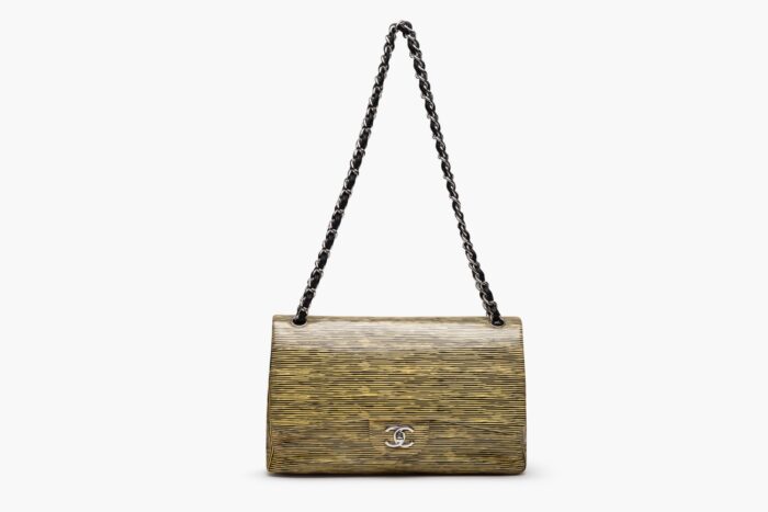 Chanel Timeless Jumbo Double Flap Shoulder Bag in Yellow