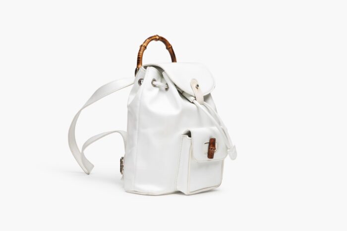 Gucci Bamboo Backpack Mini White - Image 2