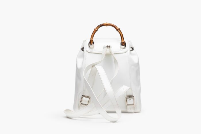 Gucci Bamboo Backpack Mini White - Image 3