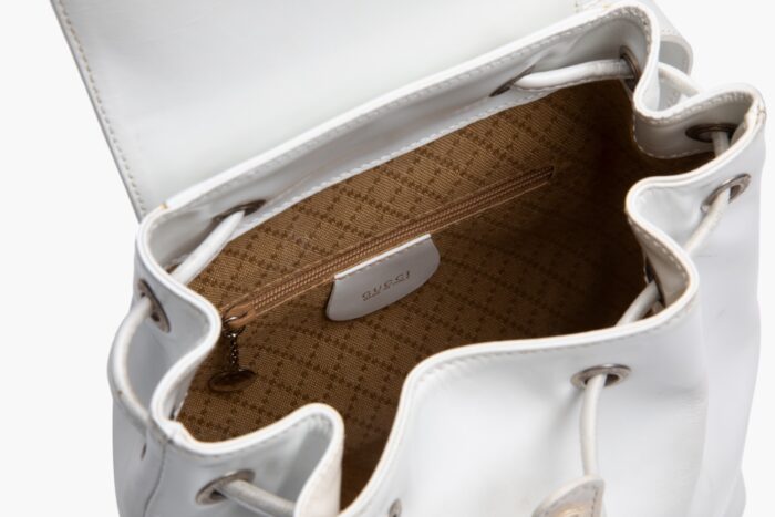 Gucci Bamboo Backpack Mini White - Image 5