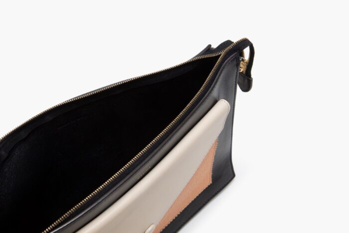 Céline Tricolor Zip Envelope Shoulder/Clutch Bag Coral - Image 4