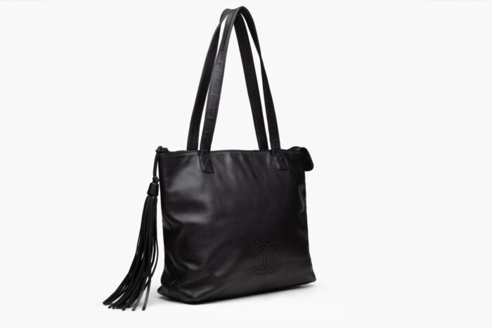Chanel Lambskin Leather Tassel Tote - Image 2