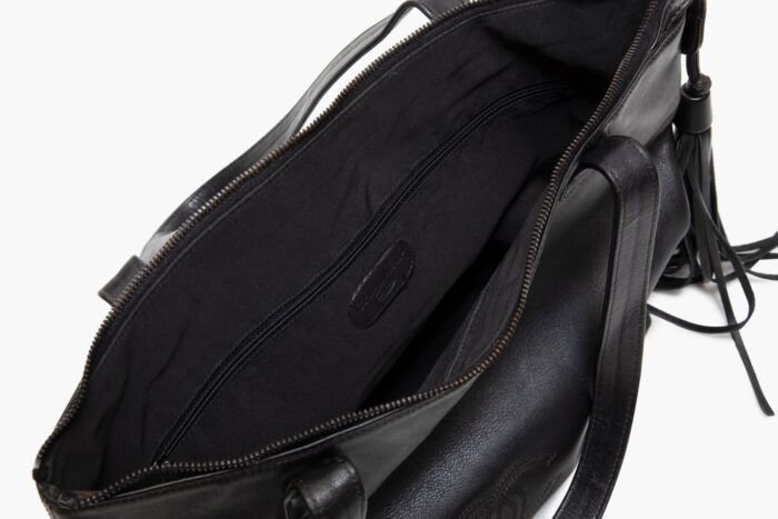 Chanel Lambskin Leather Tassel Tote - Image 4