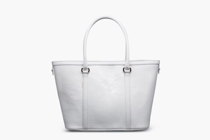Dior Ivory Oblique Embossed Patent Leather Tote