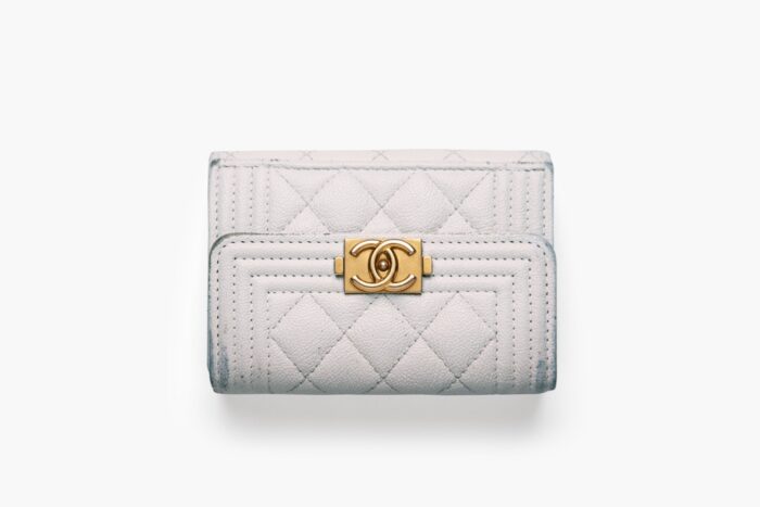 Chanel Boy Flap Wallet White