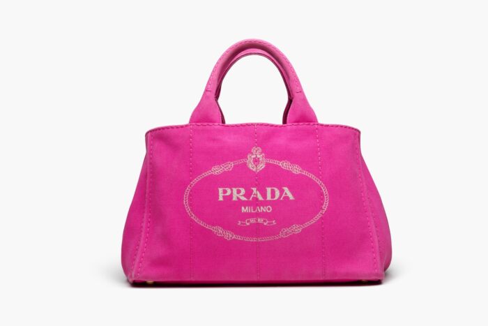 Prada Large Canapa Tote Fuchsia