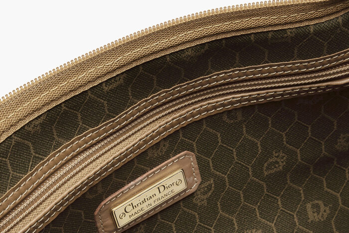 Christian Dior Honeycomb Leather Boston Bag - Image 3