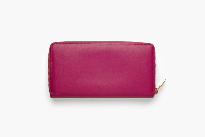 YSL Zip Around Logo Wallet Fuchsia - Image 2